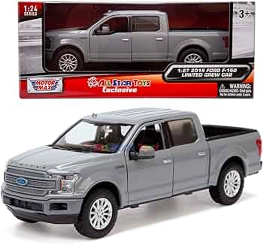 Motormax All Star Toys Exclusive 2019 Ford F-150 Limited Crew Cab Pickup Truck Abyss Gray 1/24 Diecast Model Car 79364 Grey