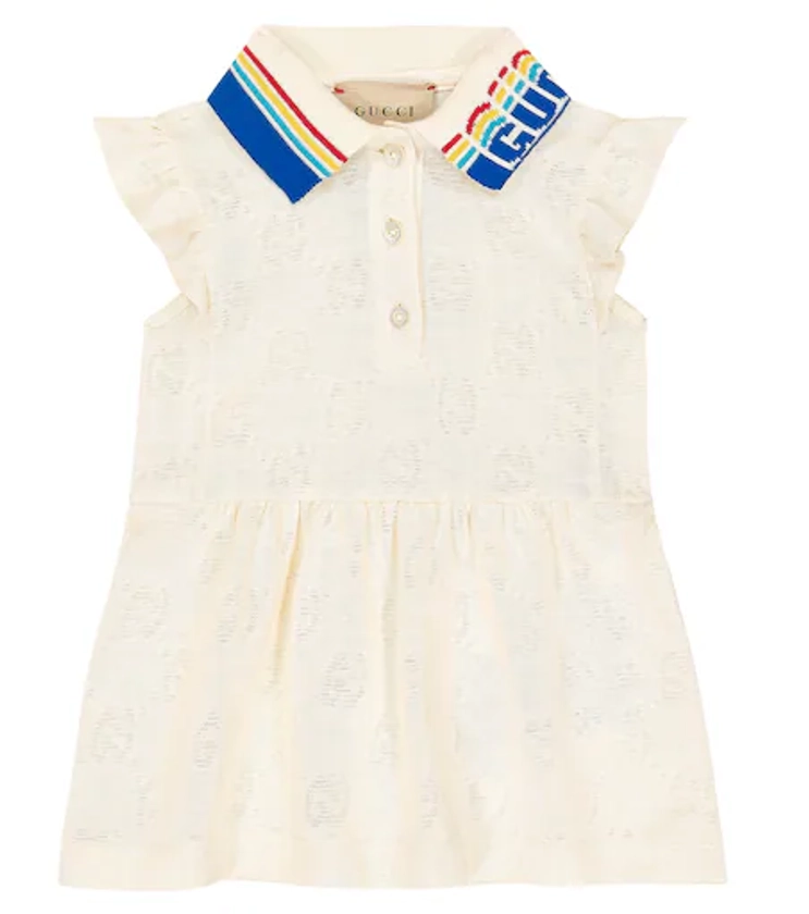 Baby GG jacquard cotton dress in white - Gucci Kids | Mytheresa
