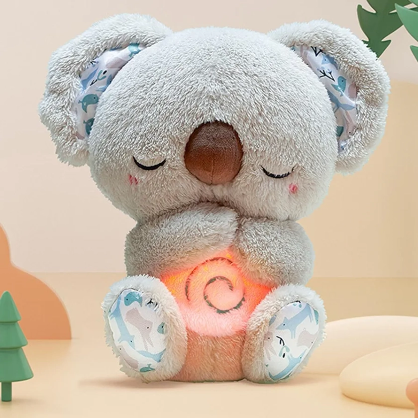 The Relief Koala, Anxietys Relief Koala Breathing, Breathing Otters Sleep Buddy For Adults, Sleeping Koala Plush Breathing, Calming Koala(Adjustable Music)