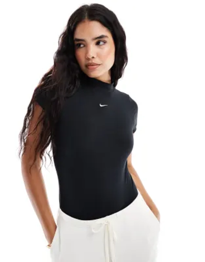 Nike Chill Knit bodysuit in black | ASOS