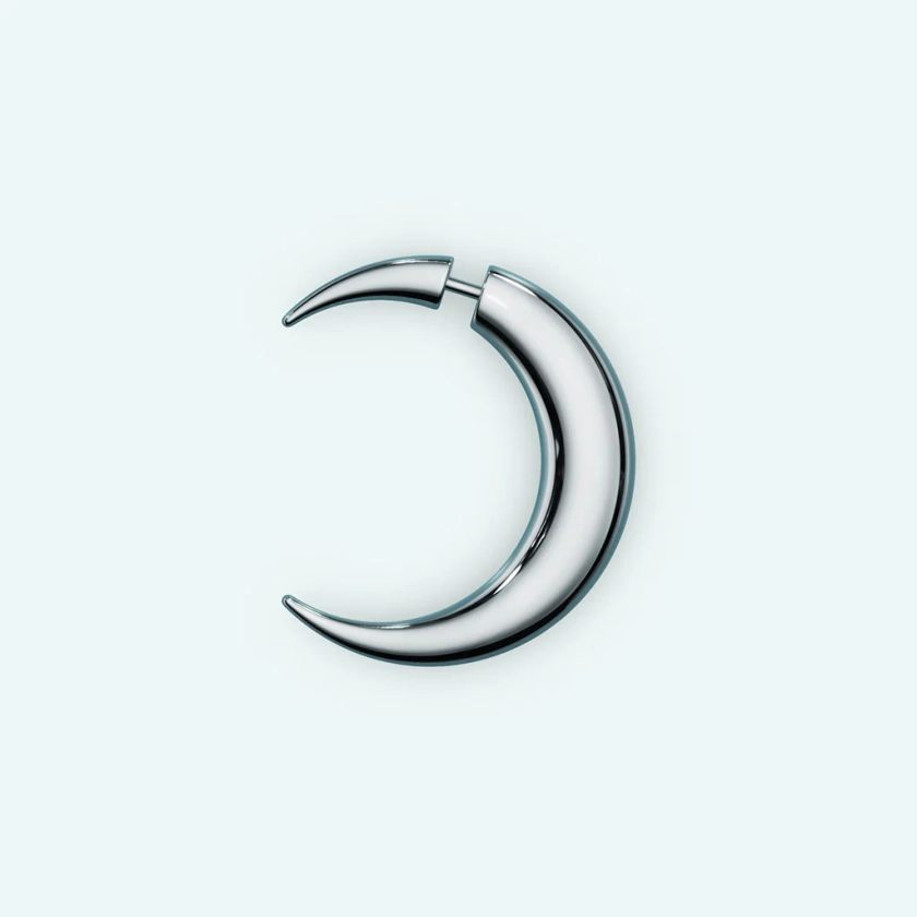 Mini Pierced Moon Earring