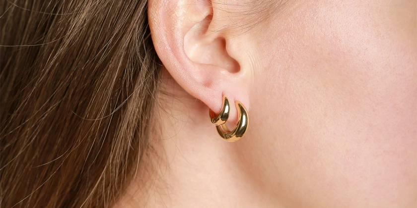 Boucles d'oreilles Averell (Acier doré)