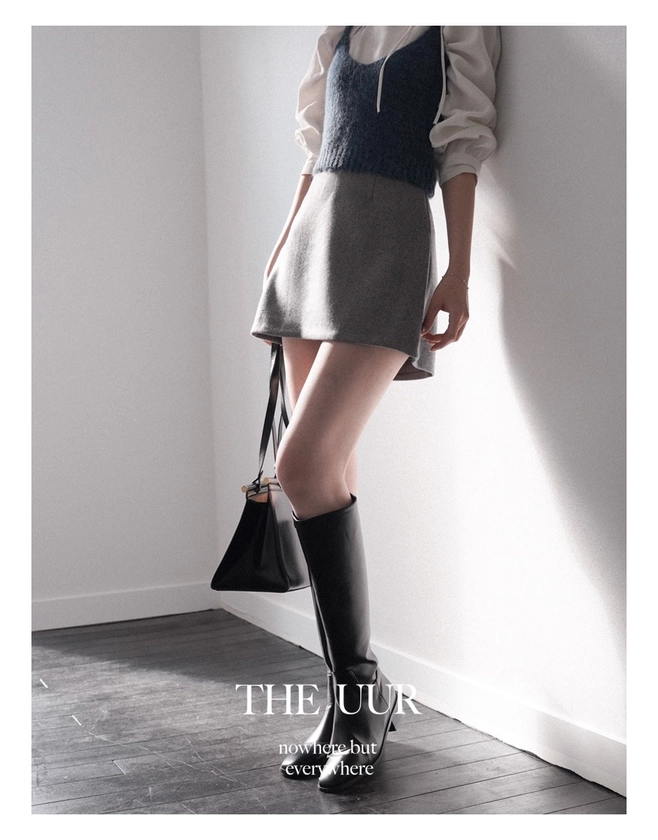 [10/18순차출고] uur mind wool mini skirt [melange-gray] - 유유알