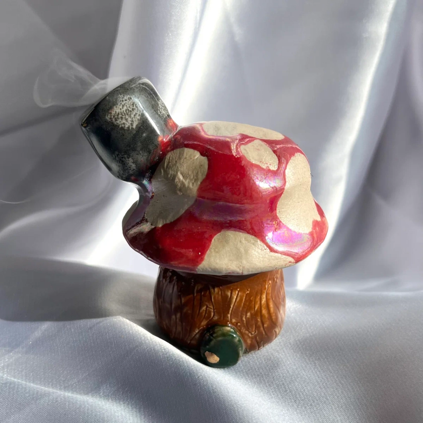 Mushroom House Cone Incense Burner