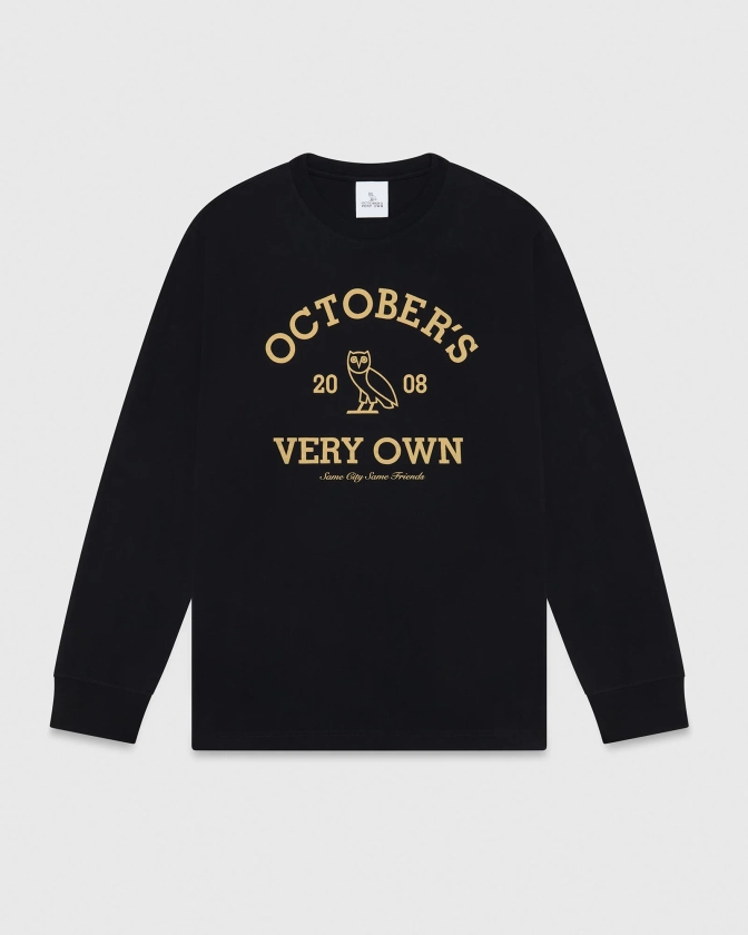 Collegiate Longsleeve T-Shirt - Black