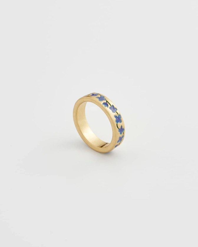 Bague Myosotis bleues