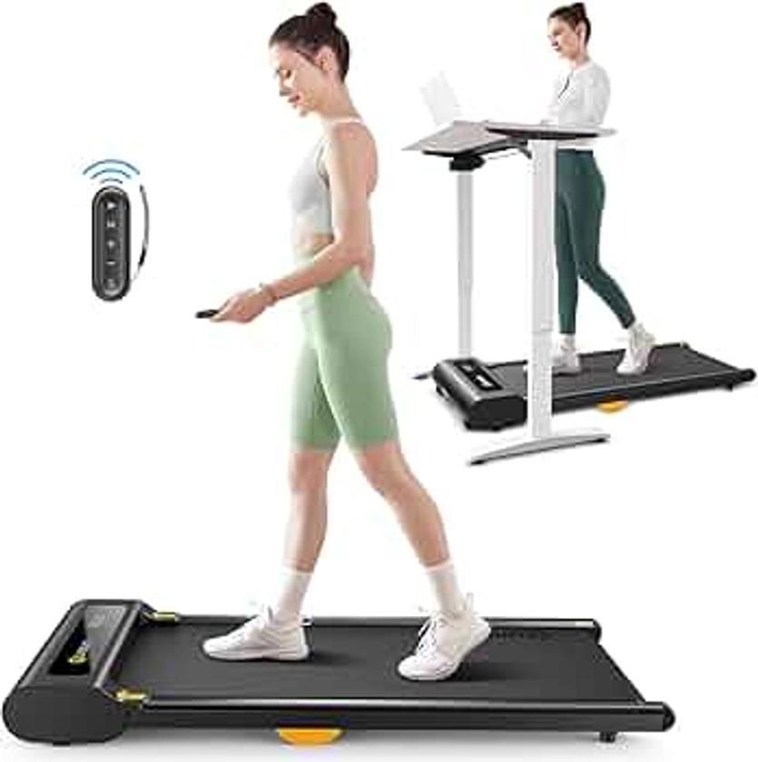 UREVO Under Desk Treadmill, Walking Pad Treadmills for Home, Portable Walking Treadmill 2.25HP, Walking Jogging Machine with 265 lbs Weight Capacity Remote Control LED Display