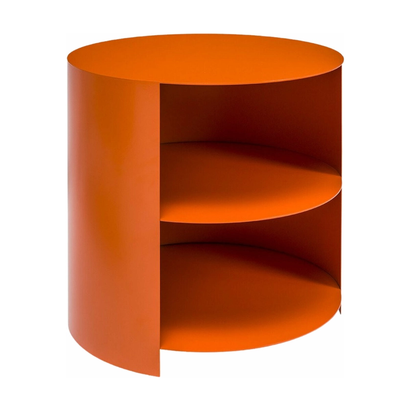 Table d'appoint à roulettes en acier orange 40 cm Hide Side - Hem