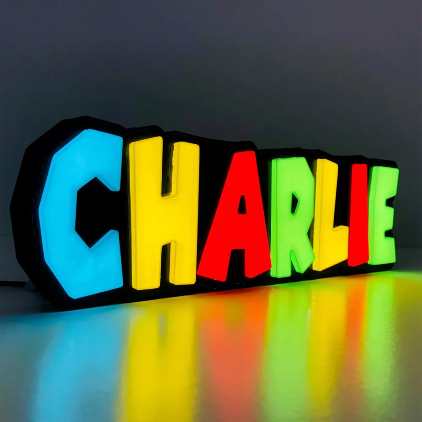 Super Mario Styled LED Name Sign, Custom Light up Your Name, Personalised Light Box, Night Light - Etsy UK