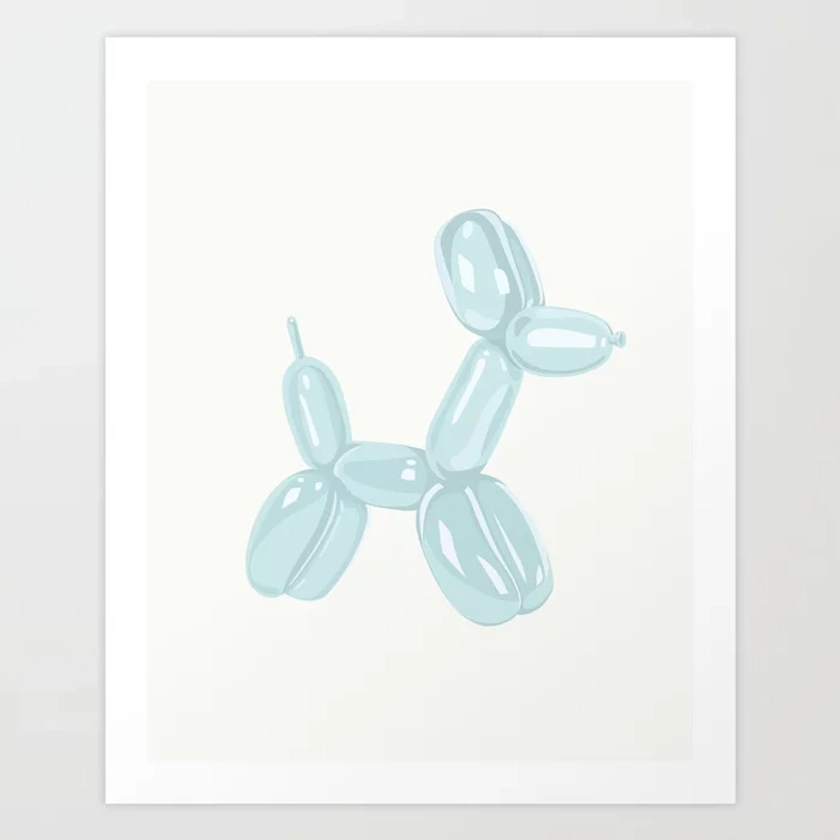 Balloon Dog - Mint Art Print