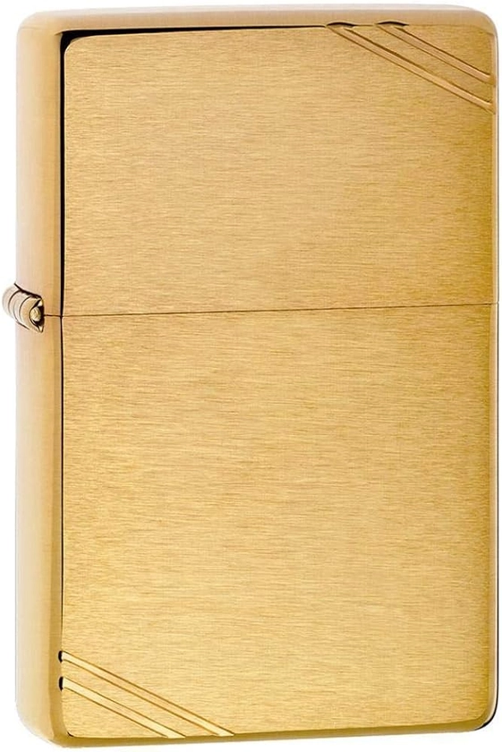 Zippo 240 Vintage Brushed Brass with Slashes Pocket Lighter : Amazon.com.mx: Salud y Cuidado Personal