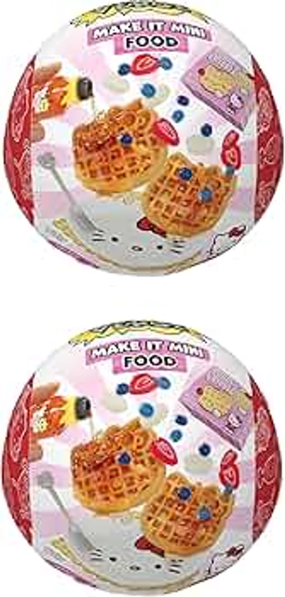 MGA's Miniverse Make It Mini Food Hello Kitty (2 Pack), Mini Collectibles, Sanrio, Mystery Blind Packaging, DIY, Crafts, Resin Play, Replica Food, Novelty, NOT Edible, 8+