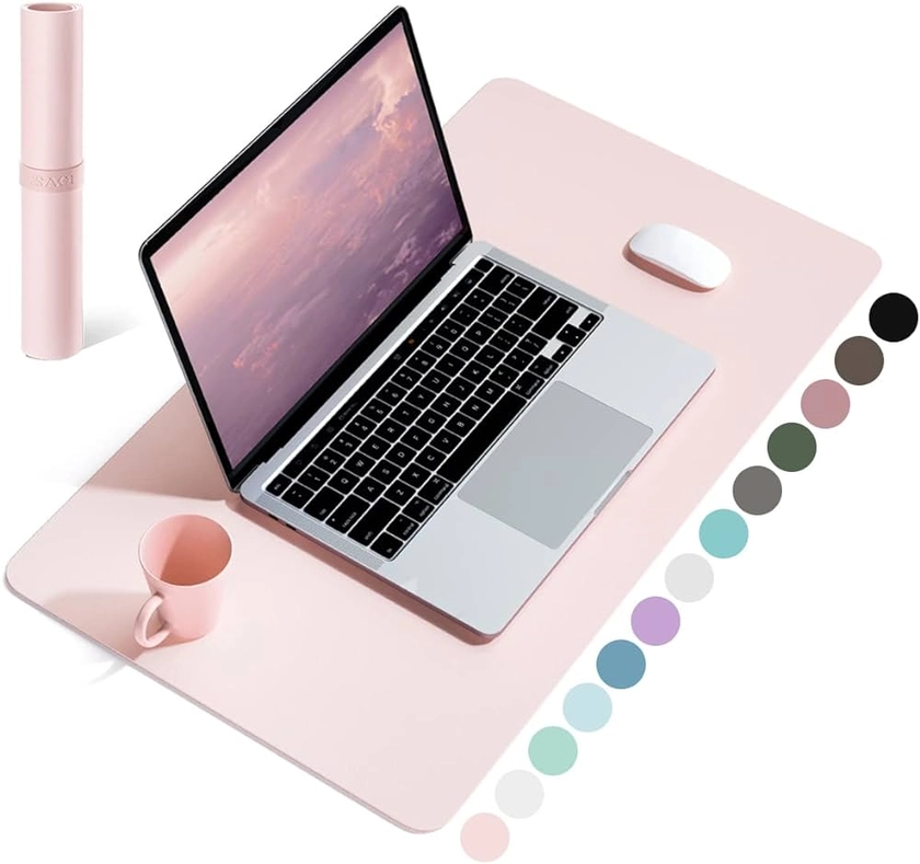 Non-Slip Desk Pad, Waterproof PVC Leather Desk Table Protector, Ultra Thin Large Mouse Pad, Easy Clean Laptop Desk Writing Mat for Office Work/Home/Decor (Pink, 60 x 35 cm) : Amazon.co.uk: Stationery & Office Supplies