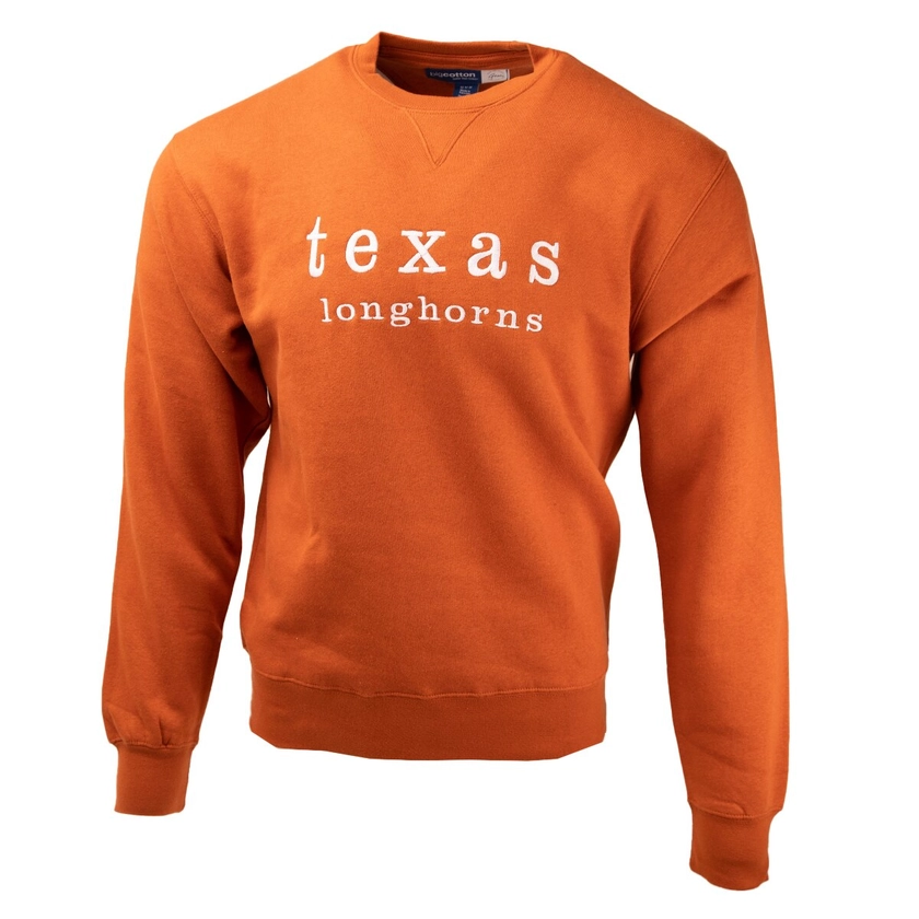 Texas Big Cotton Embroidered Crew Sweatshirt