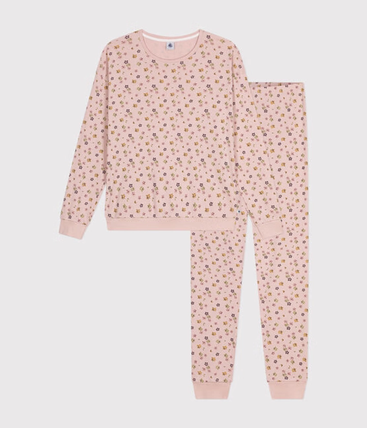 Pyjama en coton imprimé floral femme