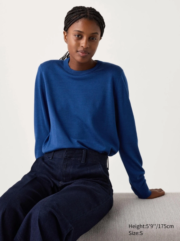 Pull en Mérinos à Col Rond pour Femme | UNIQLO FR