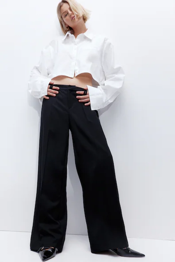 Pantalon de tailleur à jambes larges