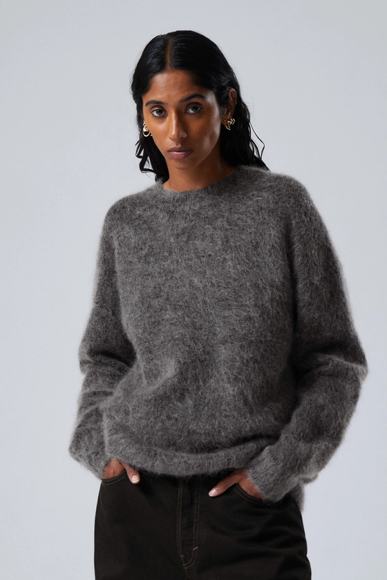 Oversized Knitted Mohair Blend Sweater