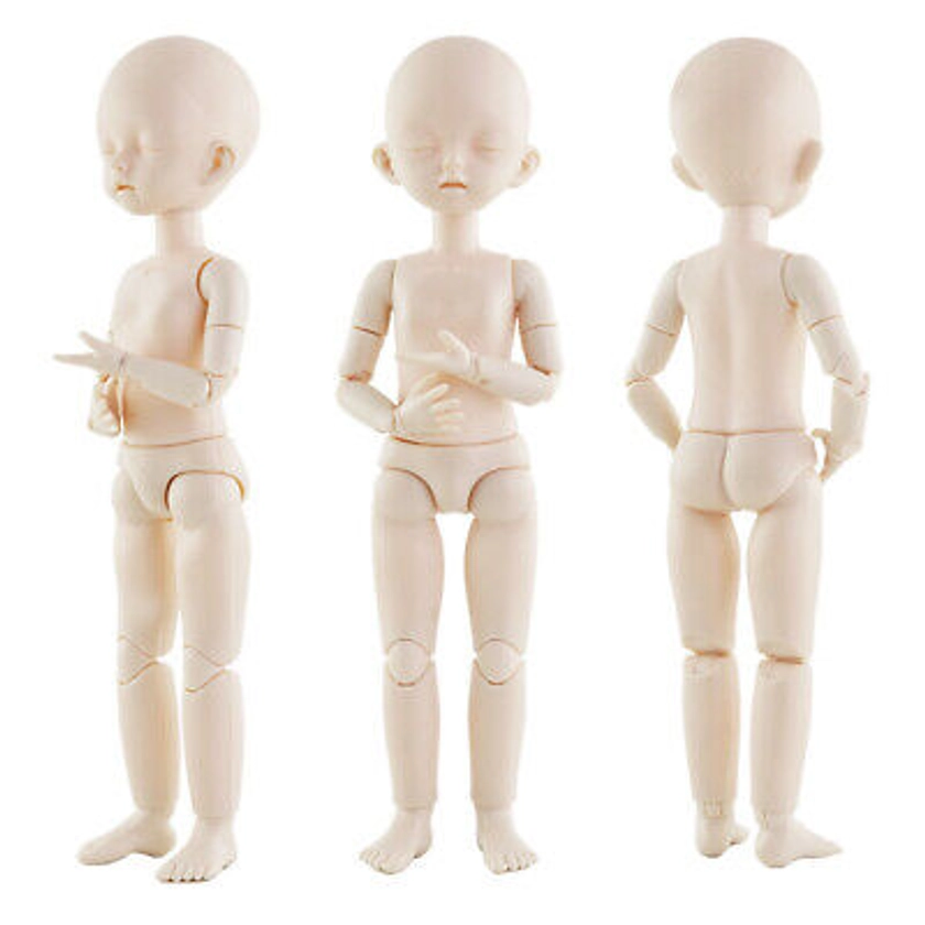 White Skin 1/6 Jointed Ball Dolls BJD Doll Body with Sleep Eyes with Head Part | eBay