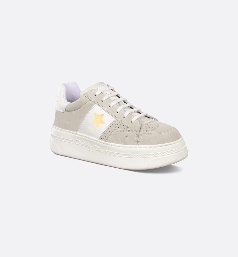 Dior Star Platform Sneaker Light Beige Suede Calfskin | DIOR