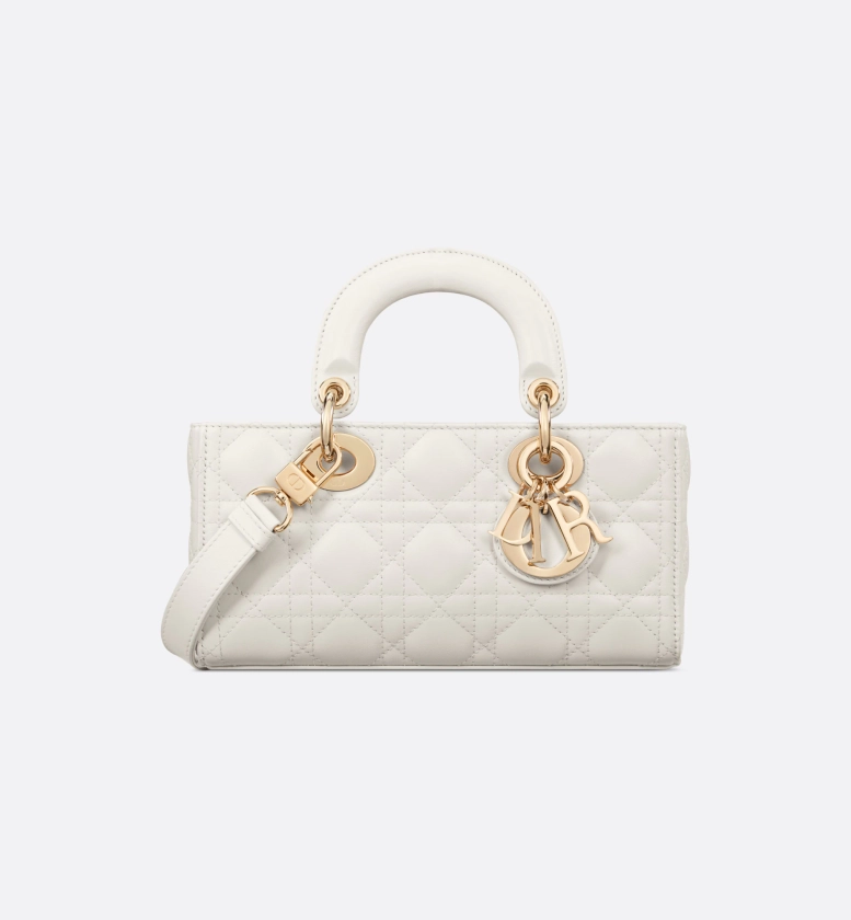 Sac Lady D-Joy Small Cuir d'agneau Cannage couleur latte | DIOR