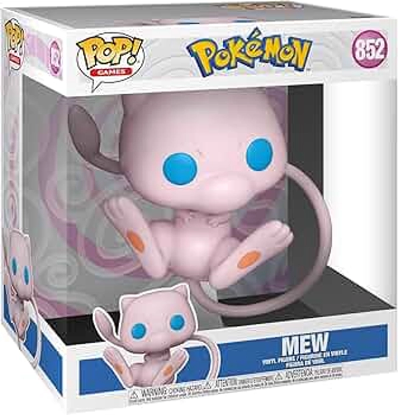 Funko Pop! Jumbo: Pokemon - Mew - Figurine en Vinyle à Collectionner - Idée de Cadeau - Produits Officiels - Jouets pour Les Enfants et Adultes - Video Games Fans