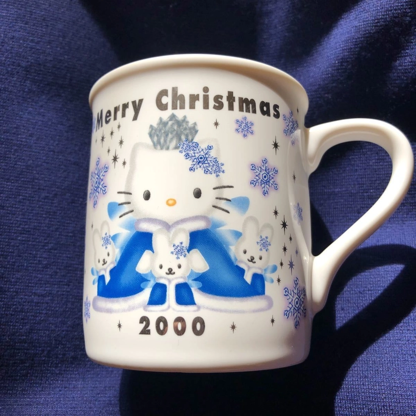 Sanrio 2000 Made Hello Kitty Fairy Christmas Earthenware Mug Cup