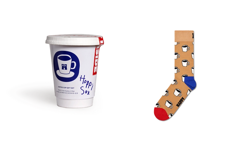 Beige 1-Pack Coffee Cup Gift Set | Happy Socks NL