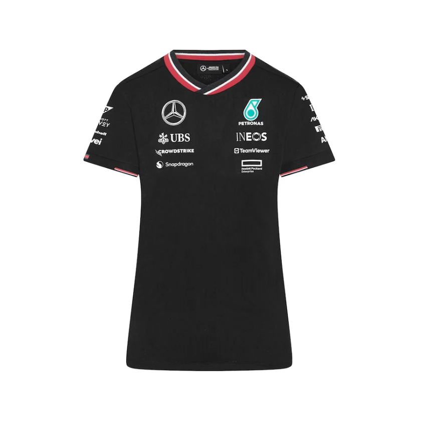 Mercedes AMG Petronas F1 2024 Team Driver T-Shirt - Black - Womens