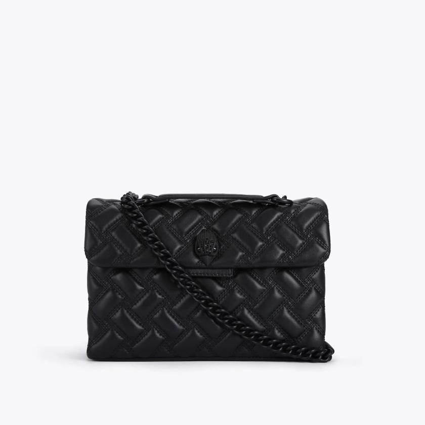 KENSINGTON BAG DRENCH Black Quilted Leather Shoulder Bag by KURT GEIGER LONDON