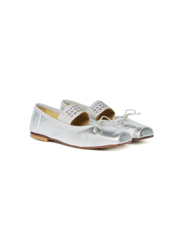 MM6 Maison Margiela Kids Ballet Flats With Elastic And Bow - Farfetch