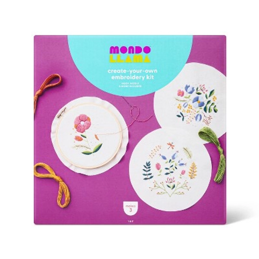 Floral Embroidery Kit - Mondo Llama™