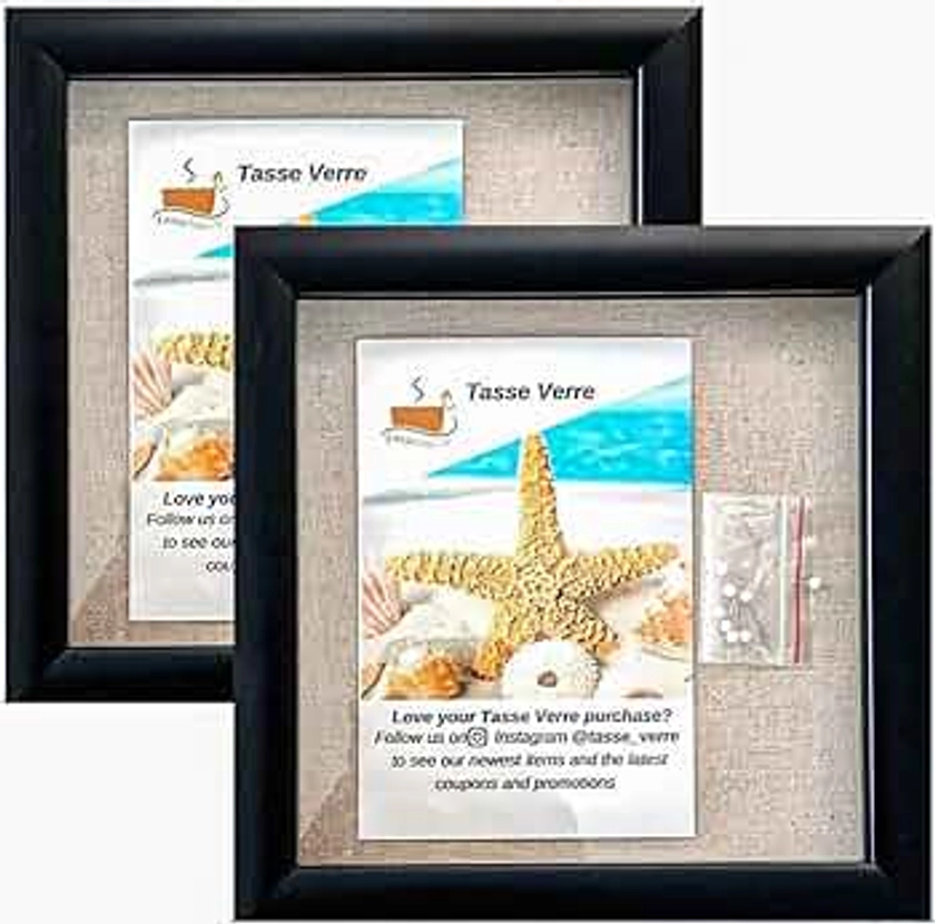 Tasse Verre Shadow Boxes (2-Packs) (Black, 8x8)