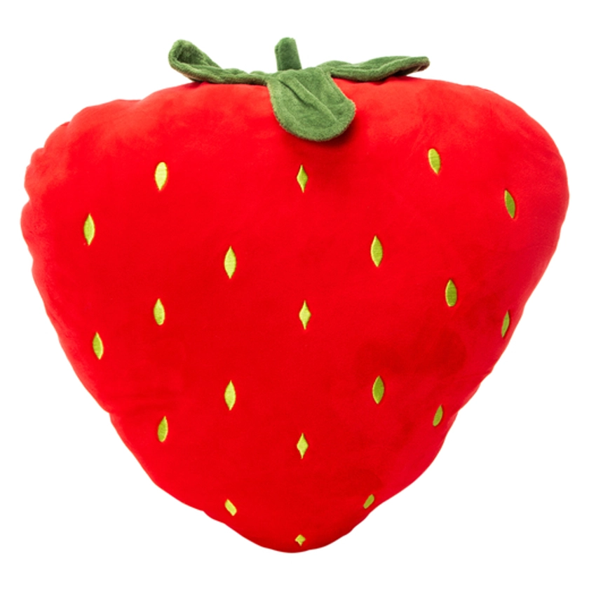 Strawberry Plush Pillow 14in x 14in
