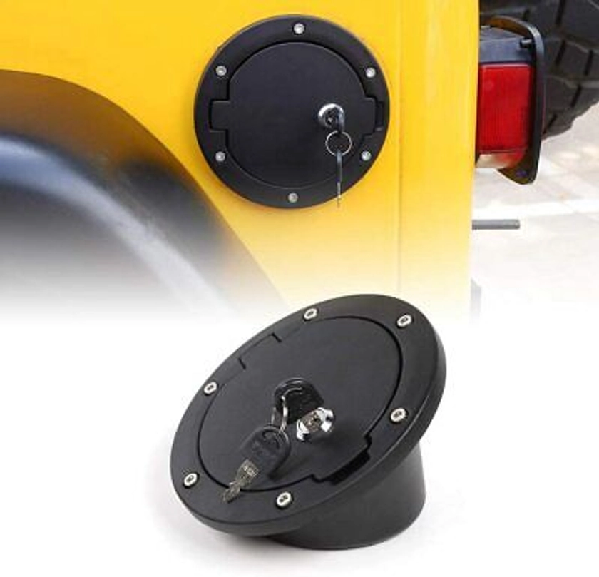 Fuel Filler Door Gas Tank Cap Cover With Lock for Jeep Wrangler TJ 1997-2006