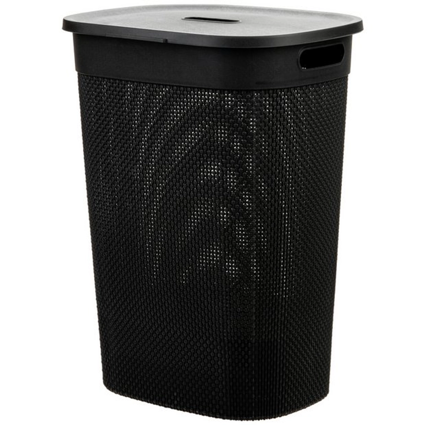 Buy Argos Home 50 Litre Laundry Hamper - Black | Laundry baskets | Argos