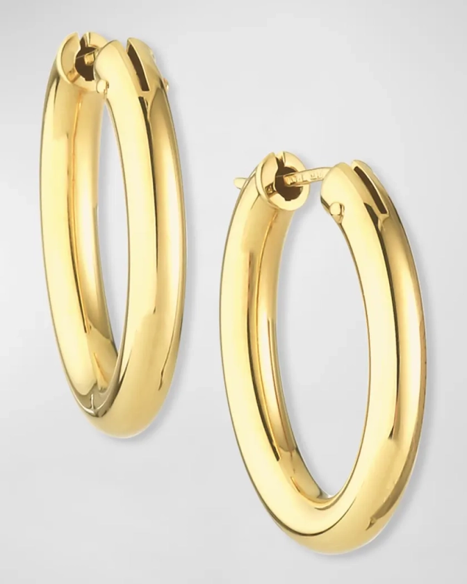 Everyday Gold Oval Hoop Earrings, Medium