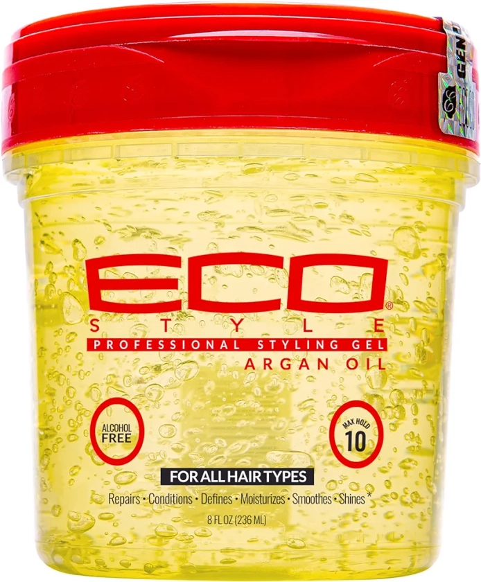 Eco Style Moroccan Argan Oil Hair Styling Gel, Nourish and Repair 236 ml (Pack of 1)