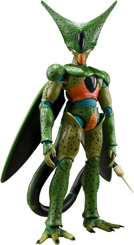 TAMASHII NATIONS - Dragon Ball Z - Cell First Form, Bandai Spirits S.H.Figuarts Action Figure, Small