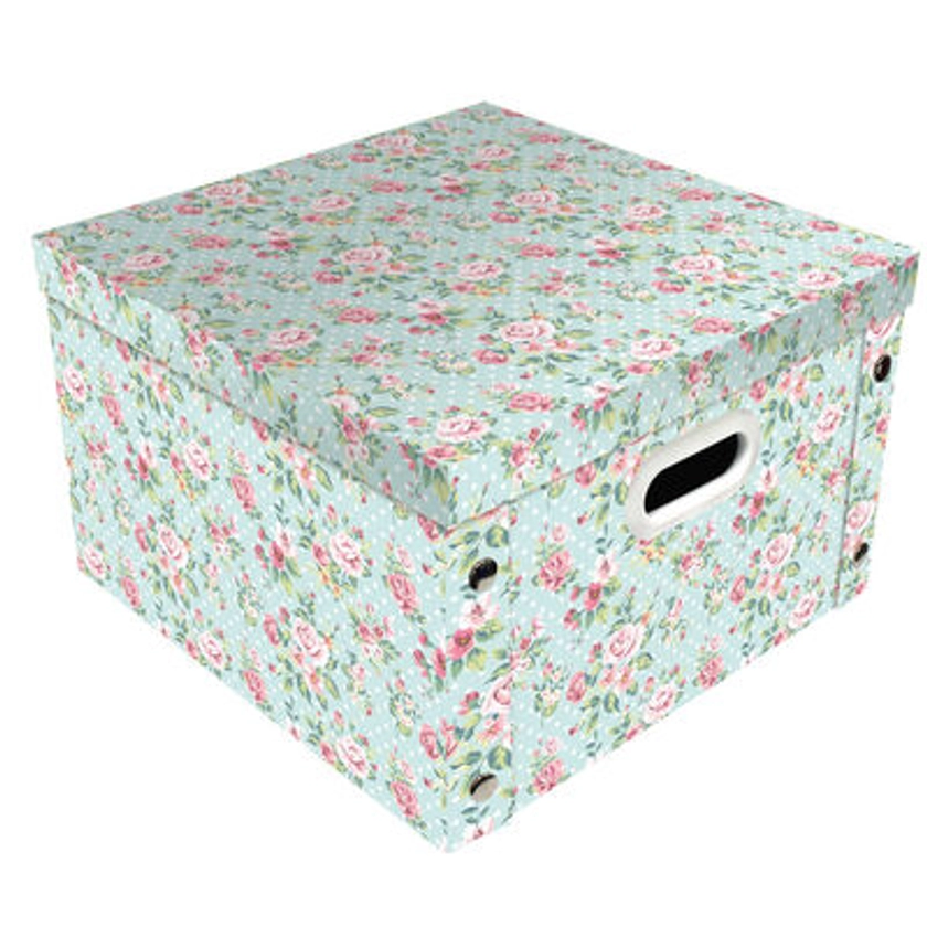 Vintage Floral Collapsible Storage Box From 7.00 GBP | The Works