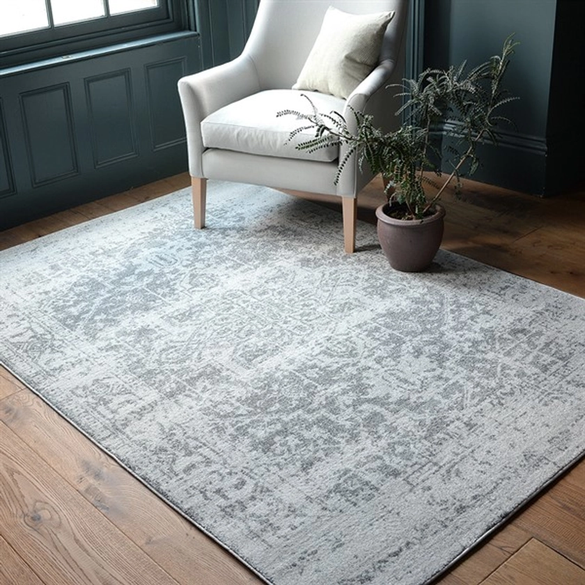 Horsley Antique Grey Rug 160x230 - The Cotswold Company
