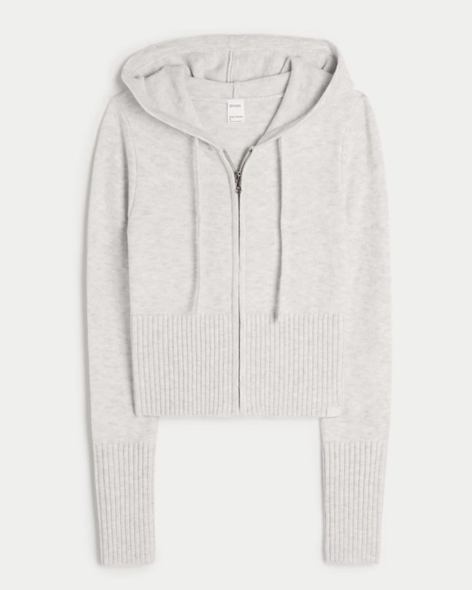 Women's Gilly Hicks Sweater-Knit Zip-Up Hoodie | Women's Sleepwear & Loungewear | HollisterCo.com