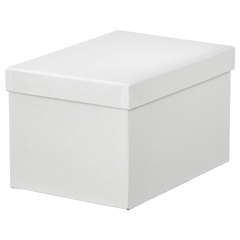 TJENA Boîte de rangement avec couvercle, blanc, 18x25x15 cm - IKEA