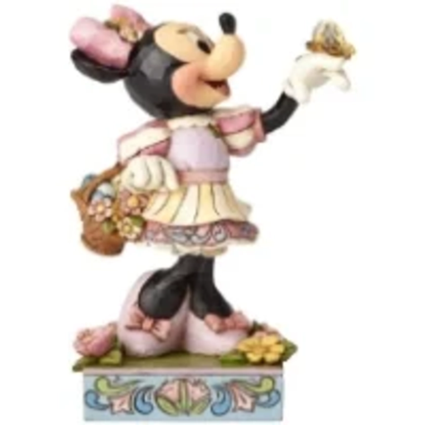 Figurine Disney - Enesco - Minnie Avec Panier Fleurs Et Oeufs De Pâques à Prix Carrefour