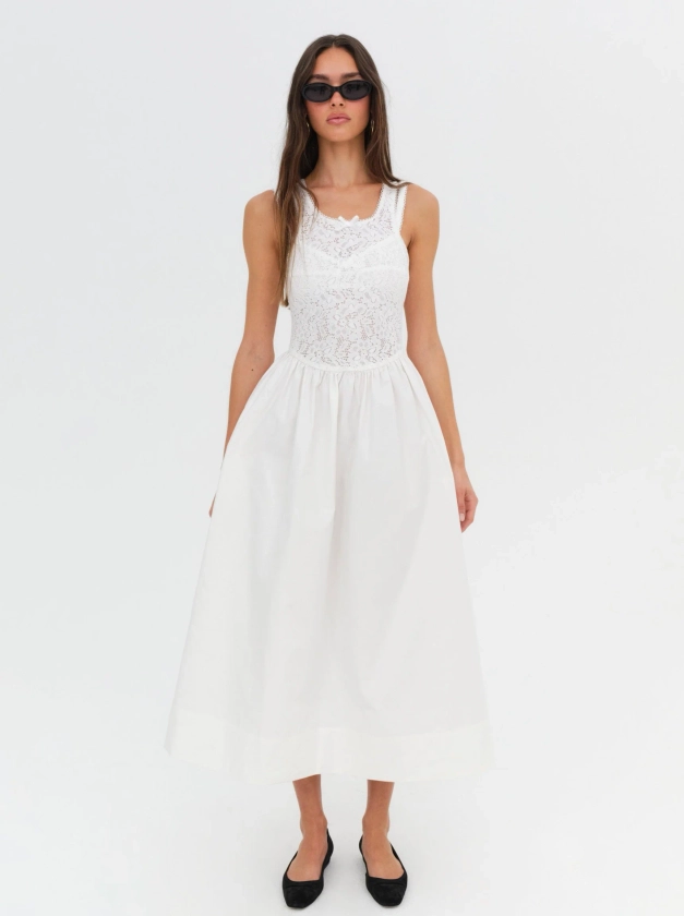 Mandy Midi Dress — White