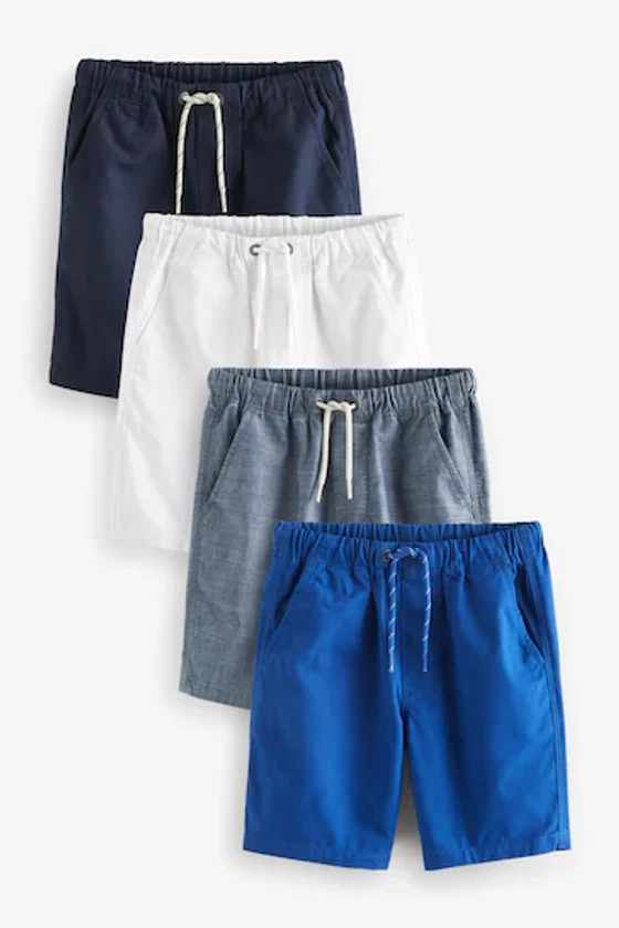 Buy Blue Tones/White Pull-On Shorts 4 Pack (3-16yrs) from the Next UK online shop
