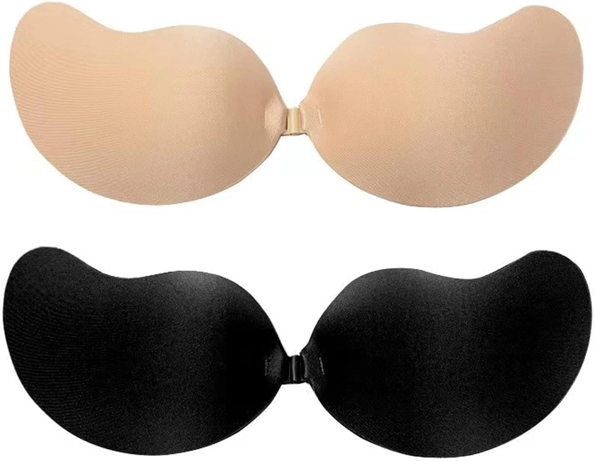 DEPOVOR Super Sticky Push Up Bras Strapless Backless Breast Lift Bras for Women Wedding Dresses Reusable at Amazon Women’s Clothing store