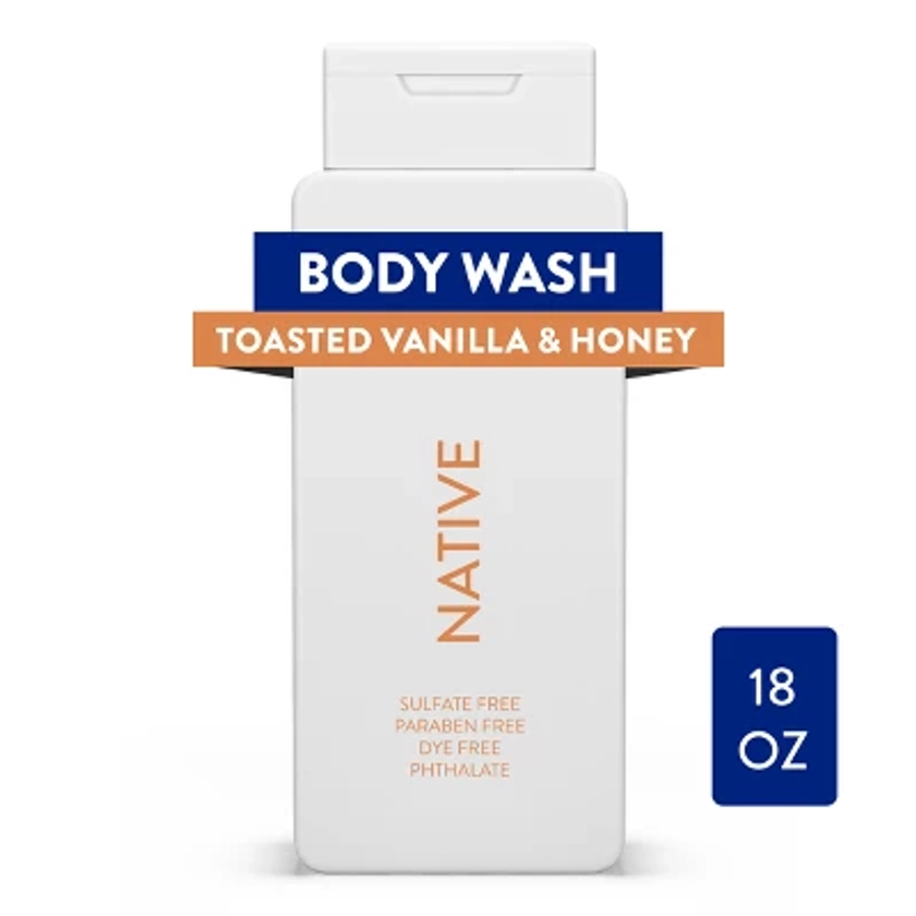 Native Limited Edition Body Wash - Toasted Vanilla & Honey - Sulfate Free - 18 fl oz