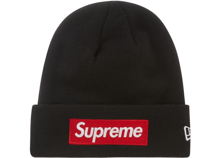 Beanie Supreme New Era Box Logo (FW22) schwarz