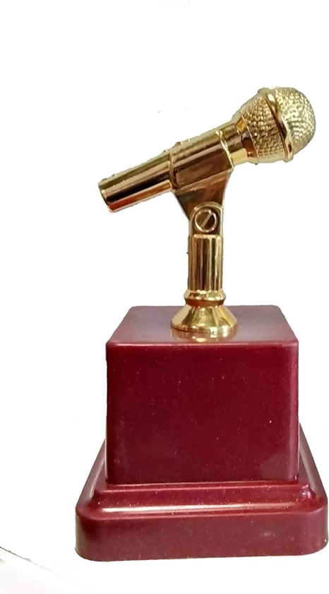 Be Win Winner Golden Fiber Mic Trophy for Singing Award, Event & Functions : Amazon.in: Sports, Fitness & Outdoors